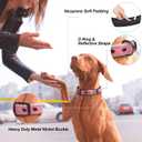 PetiFine Neoprene Padded Dog Collar, Heavy Duty Comfort Dog Collar with Durable Metal Buckle, Reflective Adjustable Belt Buckle Dog Collars for Medium Dogs(14.5''-19'', Pink)