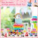 Hollowfly 12 Sets Birthday Mini Plush Bulk with Cards, Birthday Classroom Gifts for Students Mini Plushies Stuffed Animals for Students Classroom Reward Party Favors Decorations Return Gifts Present