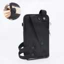 Waterproof Three Pockets Wheelchair Front/Side Frame Pouch with Reflective Strip Easy-to-use Button for Small Essentials Daily Travel, Black