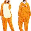 Adult Onesie Pajamas Flannel One Piece Cosplay Costume for Halloween Animal Unisex Sleepwear Homewear 150