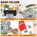 HTVRONT Printable Vinyl for Inkjet Printer & Laser Printer - 40 Pcs Glossy White Waterproof Printable Vinyl Sticker Paper, 8.5"x11"