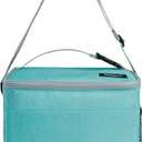 PackIt(R) Freezable Lunch Cooler, Soft Mint, Built with EcoFreeze(R) Technology, Fully Freezable, Collapsible, Reusable, Mesh Side Pocket, Top Handle, Multi-Use Lunch Box, Cooler, Medium