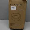 35.4" x 11.8" Foam Ball Pit for Toddlers, Baby Round Balls Pool for Babies 1-3, Kids Play Ball Pits Ideal Gift for Boys and Girls, Balls Not Included, Grey