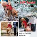 rabbitgoo Escape Proof Dog Harness, Soft Padded Full Body Pet Harness, Reflective Adjustable No Pull Vest with Lift Handle and Leash Clip for Large Dogs Walking Hiking Training, L, Red