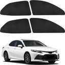 ZATOOTO Car Window Shades for Toyota Camry 2018-2023, Custom Fit Suede Car Window Covers for 100% UV & Privacy Protection, Heat Insulation, 4 Packs Side Window Sun Shade for Family Travel, Baby, Pets