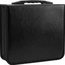 Konelia 400 Capacity PU Leather CD DVD Storage Case Binder Portable VCD Wallet Holder Album for Home Travel Car Office