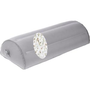 Potelane Inflatable Bolster Pillow for Leg, Back, Ankle,Knee & Neck Support  Half Moon Air Cushion, Self-Inflating Design,Lightweight, TPU & Soft Milk Fiber  Travel Leg Elevation Pillow 51x21x12cm