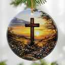 Christmas Ornament, Christian Cross Ornaments, Xmas Decor, Christmas Tree Ornaments, Xmas Decorations for Tree, Holiday Ornament, Gift Ideas, Christian Gifts, Religious Gifts (Cross Design 4)