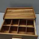 Acacia Wood Tea Bag Organizer, Tea Organizers and Storage Box, Tea Caddy for Tea Bags Storage Drawer, Teabag Holder Container Boxes for Countertop, Tea Station Chest Display Wooden, Organizador De Te