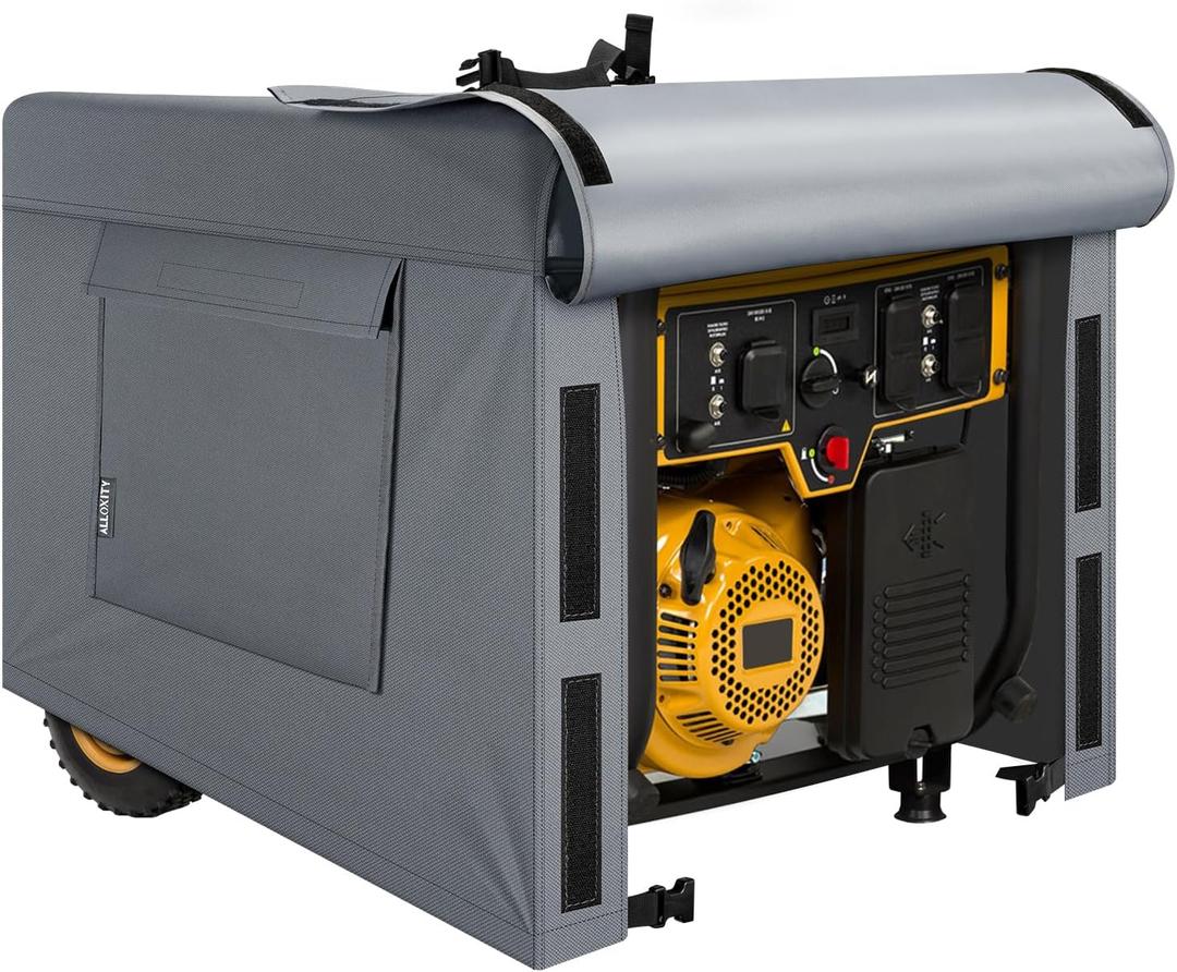 Generator Covers, Portable Generator Cover 32Lx24Wx24H, Sturdy Generator Cover for Outdoor Generators 5000-10000 Watt, Universal fit for Most Generators-Grey (32"Lx24"Wx24"H)