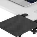 Ergonomics Desk Extender Tray, 9.5x9.1" Punch-Free Clamp on, Foldable Keyboard Drawer Tray, Table Mount Arm Wrist Rest Shelf, Computer Elbow Arm Support