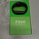 FITVII FINO 2 Slim Fitness Tracker, Smart Watch with Blood Oxygen, Sleep Monitor, 24/7 Heart Rate & Blood Pressure, IP68 Waterproof Health Activity Trackers with Calories Step Counter for Women Men (Black)