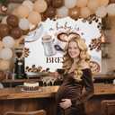 A Baby Is Brewing Coffee Party Decorations A Baby is Brewing Baby Shower Backdrop Brown Balloons for Gender Reveal Party, Brown