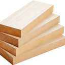 Bright Creations Unfinished MDF Blocks - Wood Pieces for Crafts, Smooth Surface for Painting & Staining - Wooden Blocks for Crafts & Wood Plaques - Pack of 4, 3 x 8 x 1 in