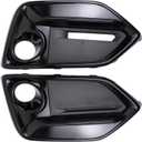 ApplianPar Front Driver and Passenger Side Fog Light Cover Bumper Trim for Honda Civic Hatchback 2020-2021