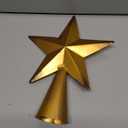 Gejoy 9.8 Inch Christmas Tree Topper Antique Mercury Glass Star Miniature Star Treetop Xmas Treetop Ornament for Tree Home Farmhouse Holiday Party Decorations(Gold, Vintage)