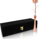 24K Rose Gold Dipped Long Stem Real Rose, Natural Handpicked Genuine Flower Preserved as an Everlasting Keepsake for Wife, Mother or Best Friend, Birthday or Anniversary Rose Gold