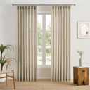 RAIN CITY Beige Pinch Pleated Sheer Curtains 94 Inches Long,W50 x L94 Inch Light Filtering Drapes for Kids Bedroom Nursery Privacy Back Tab with Hooks Semi Sheer Curtain 2 Panels Set