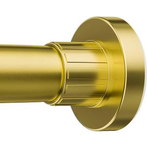 Ausemku Shower Curtain Rod 32-80 Inch Adjustable - 1 Inch Diameter Heavy Duty No drill Spring Tension Shower Rod, Non-Slip Rustproof Telescopic Rod for Bathroom, Gold
