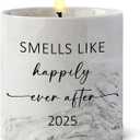 Cituarko Happily Ever After Wedding Candles 2025 Wedding Gifts for Newlyweds Couples, Bride, Groom, Bridal Shower Gifts - Engagement Presents for Bride to Be, Lavender Candle 6 Oz