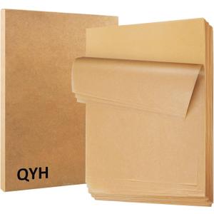QYH 300 Pcs Parchment Paper Sheets for Baking, 8x12 Inches Unbleached Precut Parchment Paper for Baking Cookies, Frying, Air Fryer, Cooking, Grilling Rack, Oven