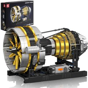 Mould King Aircraft Engine Toys Building Sets, Mini Engine Model with Motor, 10141 STEM DIY Project Building Kits, Collectible Birthday Blocks for Adults and Boys Kids Aged 14+ (2256 Pieces)