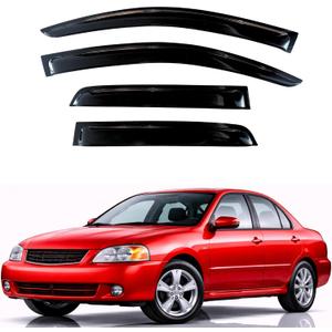 KPY Rain Guards Fit for 2000-2006 Nissan Sentra Sedan, Out-Channel Window Visors Vent Wind Deflectors 4PC, Car Accessories for 00-06 Sentra Sedan