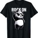Retro Panda Rock Music Gift Men Kids Women Funny Panda T-Shirt, 3T