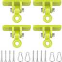 BETOOLL Swing Hangers Heavy Duty Porch Swing Hanging Kit for Ceiling Mounts Playground Tree Swing Hanger Indoor Outdoor Swingset Hardware Brackets Hooks 2400lb Yoga Hammock Accessories Yellow 4PCS