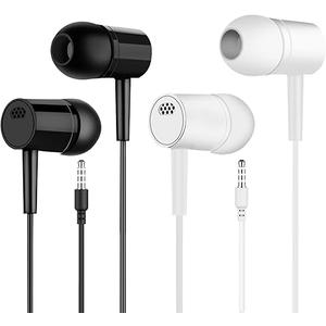 Acoustic Stereo Earbuds 2Pack Black And White