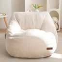 MAXYOYO Kids Bean Bag Chair, Bean Bag Couch with Handle, Comfy Toddler Chair for Boys and Girls, Accent Sofa Chair with Pocket for Gaming Reading Relaxing, Beige