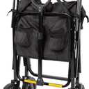 Amazon Basics Collapsible Heavy Duty Utility Wagon for Outdoor Sports, Camping, Garden, and Shopping, 265 Pounds Capacity, 27.6 x 40.9 x 20 inches, Black