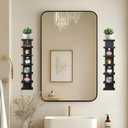 2 Pack 7 Tier Wall Shelf Unit - Lack Floating Shelf, Compact Display Floating Shelf, Vertical Column Wall Decor Mount Floating Storage Organizer Tall Tower Shelf for Bedroom, Living Room