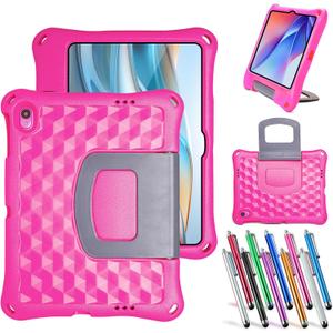 Case for Onn 10.1 Inch Tablet (2024 Model) Gen 4 - Shockproof Lightweight Protective EVA Kids Kickstand Cover Case + 1 Stylus (Pink)
