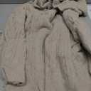 Womens Off Shoulder Cable Knit Sweater, Soft Oversized Pullover for Casual Fall Winter Outfits (Small, Khaki)