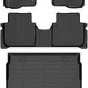 AIPOIL® Floor Mats & Cargo Liner Set for Chevy Chevrolet Suburban & GMC Yukon XL 2015-2020 All Weather Protection TPE Anti-Slip Automotive Full Set Custom Car Mats Accessories - Black