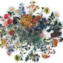 Vintage Natural Stickers, 40Pcs Pretty Floral Decorative Retro Adhesive Watercolor Aesthetic Trendy for Scrapbook Album DIY Craft Daily Planner (Multicolor)