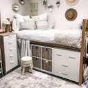 BOLUO Closet Drawers White 4 Drawer Dresser for Closet Organizers and Storage Bedroom Dorm Modern