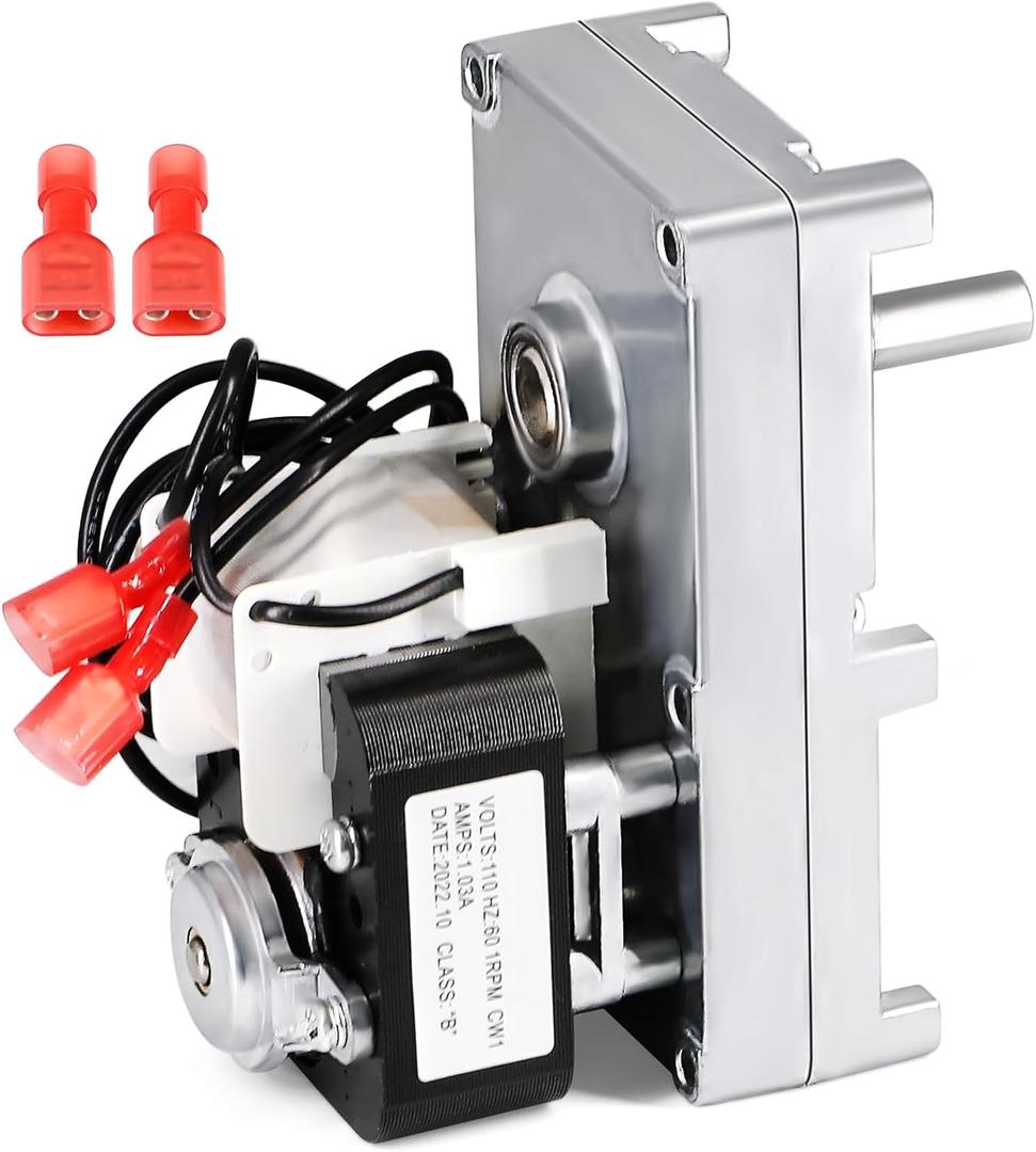 Hiorucet 250-00526, 90-0191 Auger Motor for Avalon Astoria Bay PS & PI, Newport Bay, 900, AGP, Arbor, Avanti, Lopi Yankee Bay, Yankee, Pioneer Bay, FoxFire 400, Heritage Bay, Leyden Pellet Stove Parts