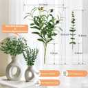 16Pcs Faux Olive Branches&Eucalyptus Branches, 18''Artificial Olive Stems 15''Eucalyptus Stems,Perfect Greenery for Vase,Centerpieces,Spring Decor,Home Decoration for Dining Room&Living Room