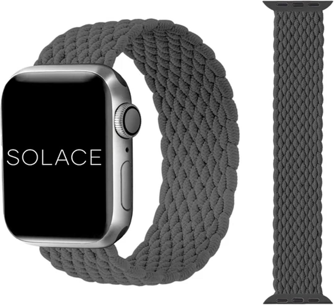 Solace Bands Imperium V2 Loop - Compatible with Apple Watch Bands Stretchable Sport Loop Band for Women and Men, iWatch Bands for 38mm 40mm 41mm 42mm 44mm 45mm Ultra, SE and Series 8 7 6 5 4 3 2 1 (Grey)