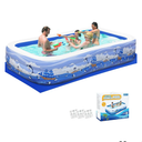 Inflatable Swimming Pool for Kids and Adults- 145" x 71" x 22" Family Full-Sized Blow Up Pools for Kids-Thickened Durable Above Ground Swimming Pool Backyard Lawn, Summer Party Outdoor and Indoor