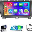 2+64G Radio for Toyota Prius 2010-2015 No JBL Android 15 CarPlay Stereo Touchscreen 9" Android Auto Bluetooth GPS DSP 26UI Backup Camera