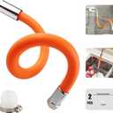 Faucet Extension Tube,Rotatable Extender Hose,Bendable Water Tap Pipe,Splash Proof Mouth,Kitchen Bathroom Garden Tool,Adapter Compatible with Diameter of 13-25mm(0.5-1.0inches),Length of 17.7in/45cm
