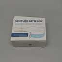 Denture Bath Case, Denture Cup, Leak-Proof Portable Retainer Case, Denture Cleaning Kit with Cleaner Brush, Denture Box with Strainer & Mirror, Denture Case for Aligner Retainer Mouth Guard (Gray)