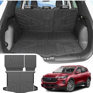 Trunk Mat & Backrest Mat for 2020-2025 Ford Escape Cargo Mats All Weather Rear Seat Back Cargo Liners for 2020 2021 2022 2023 2024 2025 Ford Escape Accessories