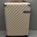 LUGGEX Luggage with Spinner Wheels, Polycarbonate Expandable Hard Shell Suitcase, Carry On 20 Inch, Beige