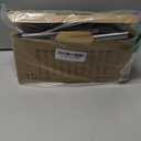 DenicMic Solar Lights Outdoor 10 Pack Waterproof Solar Christmas Lights Outdoor 6000K Cold White LED Stainless Steel Stake for Pathway Yard Garden Driveway Outside Decor