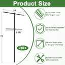 2 Pack Metal Detachable Raspberry & Grape Vine Trellis for Climbing Plants, Heavy-Duty 7 Ft Tall Large Vineyard Trellis Support, Sturdy Garden Stakes for Outdoor Raised Beds Vegetables Fruits Flowers, 2 Pcs