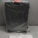 Carry On Luggage with Spinner Wheels, 8010S Aluminum Frame Zipperless Polycarbonate Hard Shell Suitcase (ZX-Core, Charcoal Metallic, 20 Inch)